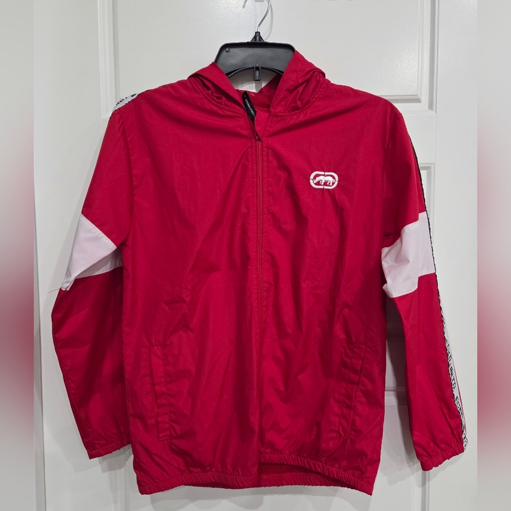 ECKO BOYS RED WINDBREAKER WITH HOOD SIZE 14